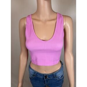 Aéropostale Seriously Soft Seamless Pink Crop Tank Top – Size M